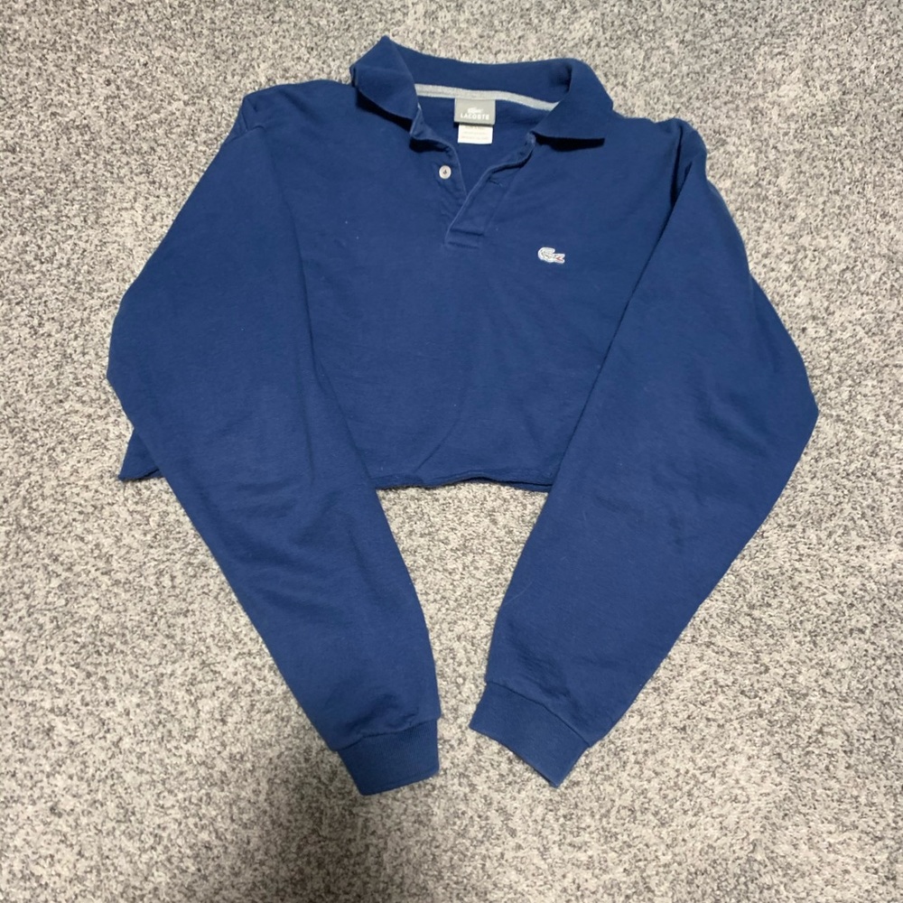 LACOSTE cropped polo sweatshirt